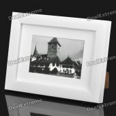 Stylish Wooden Dual Layer Photo Frame for 7" / 5" Photo - White
