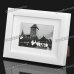 Stylish Wooden Dual Layer Photo Frame for 7" / 5" Photo - White
