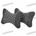 Stylish Vehicle Car Seat Head Neck Rest Cushion Pillow - Black + White (Pair)