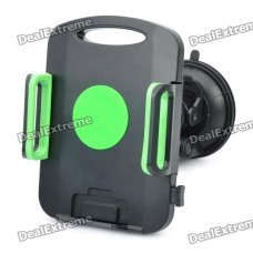 Universal Car Swivel Suction Cup Mount Holder - Black + Green