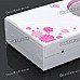 USB/4xAAA Powered Bladeless Fan - White + Pink