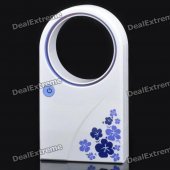USB/4xAAA Powered Bladeless Fan - White + Purple