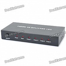 1080P Full HD 1 to 4 HDMI V1.3 Splitter - Black 1080P Full HD 1 to 4 HDMI V1.3 Splitter - Black