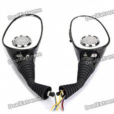 Motorcycle Rearview Mirror MP3 Player Speaker with FM / SD Slot - Pair (DC 12V) Motorcycle Rearview Mirror MP3 Player Speaker with FM / SD Slot - Pair (DC 12V)