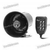 30W Motor Car Six Sounds Horn Alarming Loudspeaker - Black (DC 12V)