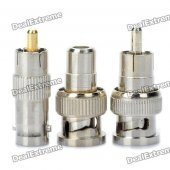 BNC to AV Connector Adapter Set - Silver