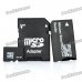 Micro SD/TF Card with SD Card and MS Card Adapter - Black (8GB / Class 6)