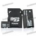 Micro SD/TF Card with SD Card and MS Card Adapter - Black (16GB / Class 6)