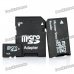 Micro SD/TF Card with SD Card and MS Card Adapter - Black (4GB)