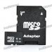 Micro SD/TF Card with SD Card Adapter - Black (16GB / Class 6)