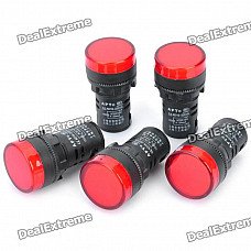 12V Red Light Car Signal Light (5-Piece)