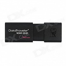 Genuine Kingston DataTraveler 100 G3 USB 3.0 Flash Drive - Black (32GB)