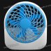 Mini 5-Blade USB + Battery Powered Cooling Fan - White + Blue