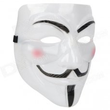 V for Vendetta Anonymous Guy Fawkes Plastic Mask - White V for Vendetta Anonymous Guy Fawkes Plastic Mask - White