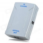 Coaxial to Optical Converter Adapter - Silver