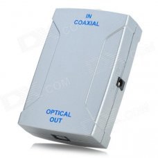 Coaxial to Optical Converter Adapter - Silver Coaxial to Optical Converter Adapter - Silver