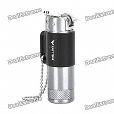 Cool Butane Gas Lighter w/ Chain - Black + Silver