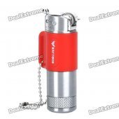Cool Butane Gas Lighter w/ Chain - Red + Silver