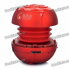 Mini Stylish Flower Style Rechargeable MP3 Player Speaker w/ TF Slot - Red Mini Stylish Flower Style Rechargeable MP3 Player Speaker w/ TF Slot - Red