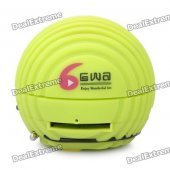 Mini Ball Style Rechargeable MP3 Player Speaker w/ SD Slot - Green