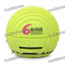 Mini Ball Style Rechargeable MP3 Player Speaker w/ SD Slot - Green Mini Ball Style Rechargeable MP3 Player Speaker w/ SD Slot - Green