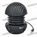 Mini Ball Style Rechargeable MP3 Player Speaker w/ SD Slot - Black Mini Ball Style Rechargeable MP3 Player Speaker w/ SD Slot - Black