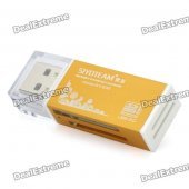 SIYOTEAM USB 2.0 Multi in One Memory Card Reader - Orange (Max. 32GB)