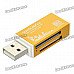 SIYOTEAM USB 2.0 Multi in One Memory Card Reader - Orange (Max. 32GB) SIYOTEAM USB 2.0 Multi in One Memory Card Reader - Orange (Max. 32GB)