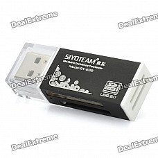 SIYOTEAM USB 2.0 Multi in One Memory Card Reader - Black (Max. 32GB) SIYOTEAM USB 2.0 Multi in One Memory Card Reader - Black (Max. 32GB)