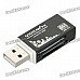 SIYOTEAM USB 2.0 Multi in One Memory Card Reader - Black (Max. 32GB) SIYOTEAM USB 2.0 Multi in One Memory Card Reader - Black (Max. 32GB)