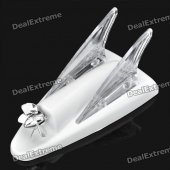 Wind Powered Shark Fin Shaped 12-LED RGB Light Car Decoration Lamp - White