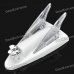 Wind Powered Shark Fin Shaped 12-LED RGB Light Car Decoration Lamp - White Wind Powered Shark Fin Shaped 12-LED RGB Light Car Decoration Lamp - White