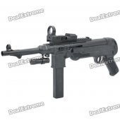 P40 6mm BB Gun Toy with Laser Sight and Blue Light Flashlight - Black