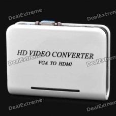 VGA to HDMI HD Video Converter - White