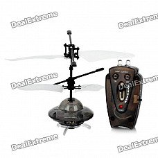 Indoor UFO Mini Flying Saucer Spaceship Toy w/ Charger and Remote Controller - Black Indoor UFO Mini Flying Saucer Spaceship Toy w/ Charger and Remote Controller - Black