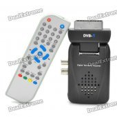 Scart DVB-T Digital Terrestrial Receiver + USB/SD/MS/MMC PVR with Remote Controller - Black