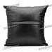 Car & Home Leather Pillow Cushion - Black + White
