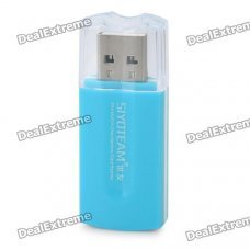 USB 2.0 Multi-in-One Memory Card Reader - Blue + White
