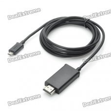 1080P HDMI Male to Micro USB Male MHL Adapter Cable for Samsung i9100 / HTC G14 + More -Black (1.8M) 1080P HDMI Male to Micro USB Male MHL Adapter Cable for Samsung i9100 / HTC G14 + More -Black (1.8M)