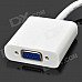 HDMI V1.4 Male to VGA Female Converter Adapter Cable - White (15cm)