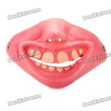 Scary Half Big Teeth Face for Halloween Costume / Cosplay - Pink