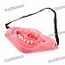 Scary Half Big Teeth Face for Halloween Costume / Cosplay - Pink