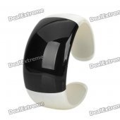 Stylish Bluetooth V3.0 Bracelet w/ Vibration Function + Digital Time - White + Black