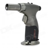 JOBON ZB-529 Steel Adjustable Flame Butane Jet Torch Lighter - Silver Grey (Max. 1300'C)