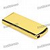 Stylish Zinc Alloy Butane Lighter with Slide Switch - Golden