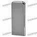 Stylish Zinc Alloy Butane Lighter with Slide Switch - Grey