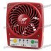 Mini Portable USB Rechargeable High Power 3-Speed Fan for Hot Weather - Red Mini Portable USB Rechargeable High Power 3-Speed Fan for Hot Weather - Red