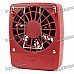 Mini Portable USB Rechargeable High Power 3-Speed Fan for Hot Weather - Red Mini Portable USB Rechargeable High Power 3-Speed Fan for Hot Weather - Red