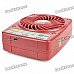 Mini Portable USB Rechargeable High Power 3-Speed Fan for Hot Weather - Red Mini Portable USB Rechargeable High Power 3-Speed Fan for Hot Weather - Red