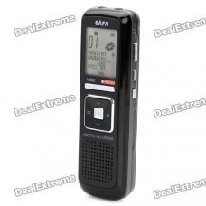 1.2" LCD Digital Voice Recorder with FM & MP3 Player Function - Black (4GB / 2 x AAA) 1.2" LCD Digital Voice Recorder with FM & MP3 Player Function - Black (4GB / 2 x AAA)